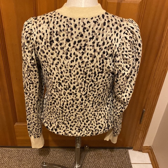 Who what wear leopard animal print mock neck sweater top size small NWT - Picture 2 of 8